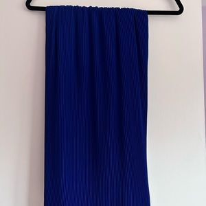 ZARA - royal blue, pleated wide pants with black elastic waist